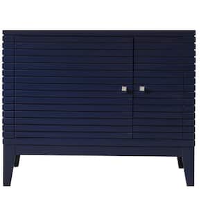 Linear 35.50 in. W x 18.8 in. D x 29.8 in. H Bath Vanity Cabinet Without Top in Victory Blue