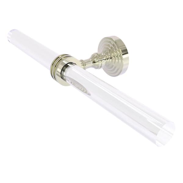 Allied Brass Pacific Grove Collection 13 in. Wall Mounted 2 Arm Guest Towel Holder with Dotted Accents in Polished Nickel