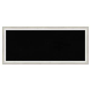2-Tone Silver Wood Framed Black Corkboard 32 in. x 14 in. Bulletine Board Memo Board