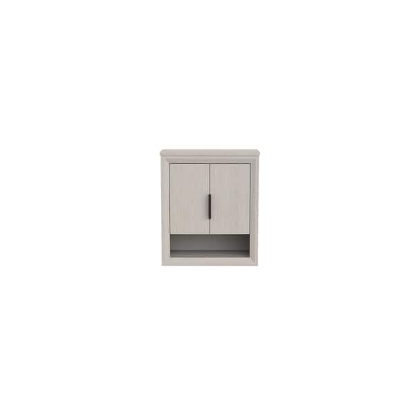 Home Decorators Collection Amber 24 in. W x 10 in. D x 28 in. H Cerused Natural Oak Wall Mount Bathroom Storage Cabinet