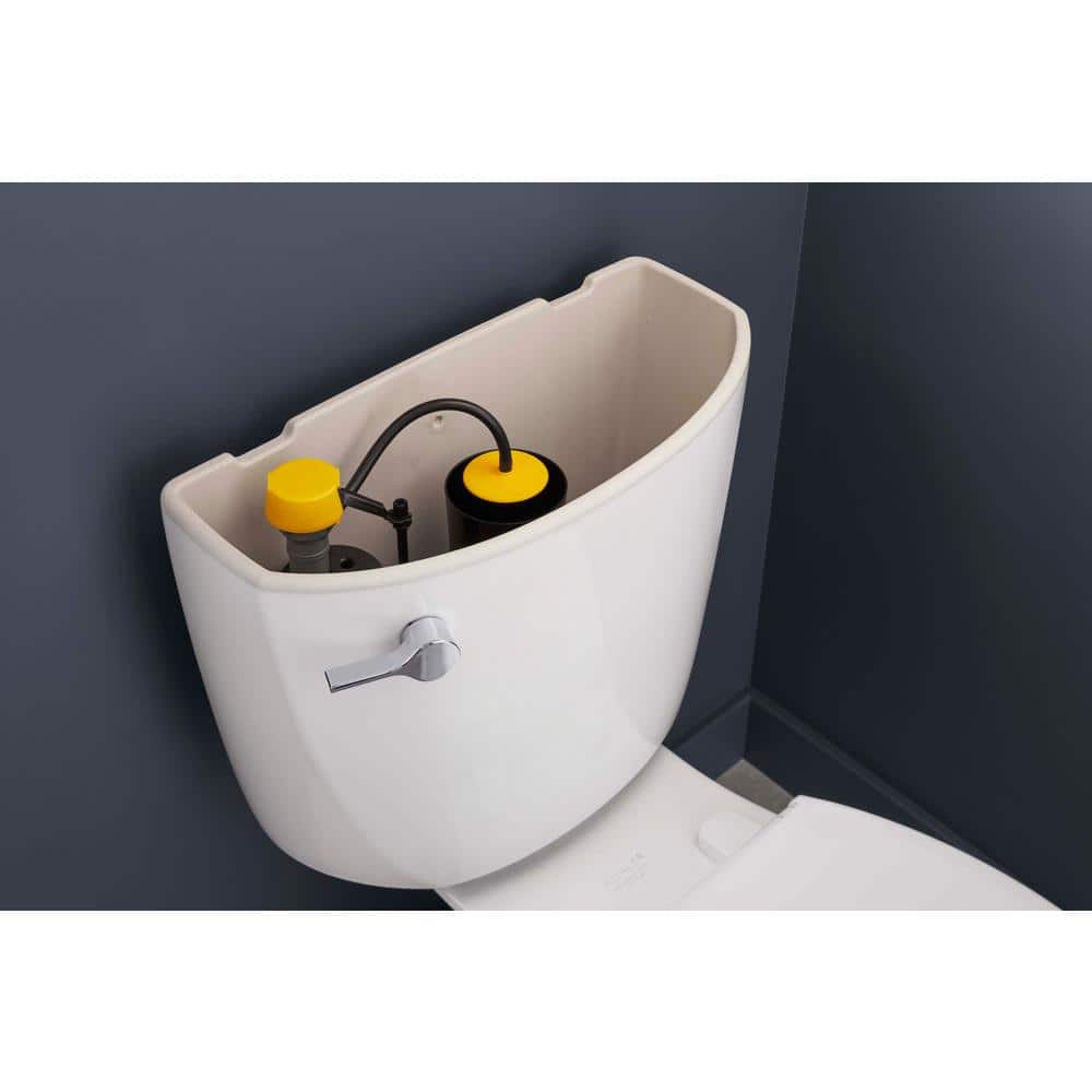 White Round Two-Piece High Efficiency Toilet
