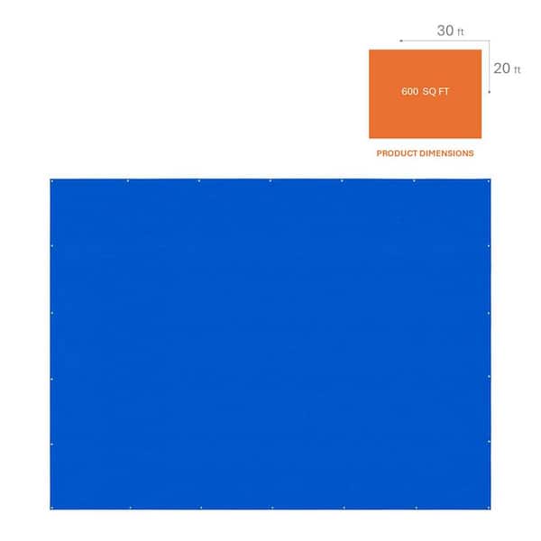 Everbilt 20 ft. x 30 ft. Blue Medium Duty Tarp KSGP2030 - The Home