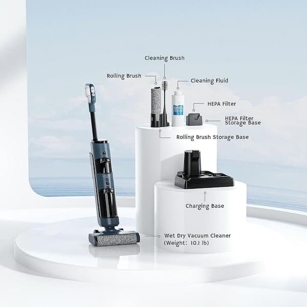 Airthereal Smart Wet Dry Vacuum Cleaner V1, Cordless Hard Floor Cleaner Vacuum Mop All in One with Self-Cleaning with Extra Brush-Roll and Filter