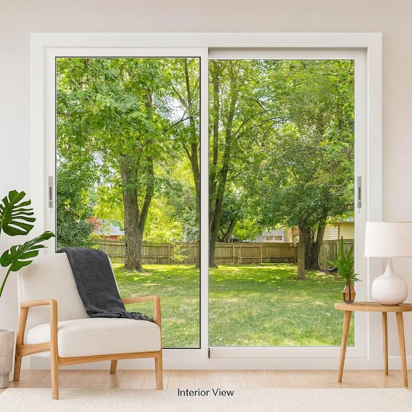 Teza 155 Series 96 in. x 80 in. Gloss White Universal Hand Aluminum Multi-Sliding Door