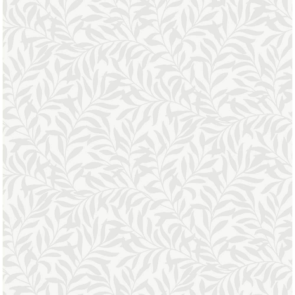 Brewster Home Fashions Salix Silver Leaf Non Woven Wallpaper, Grey -  M1666