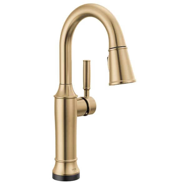 Delta Renaldi Gold Touch2O with Touchless Technology Single Handle Bar Faucet in Lumicoat Champagne Bronze