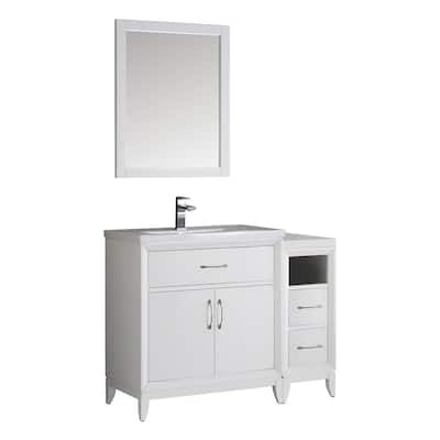 Fresca Hudson 24 in. W Traditional Bathroom Vanity in White with ...