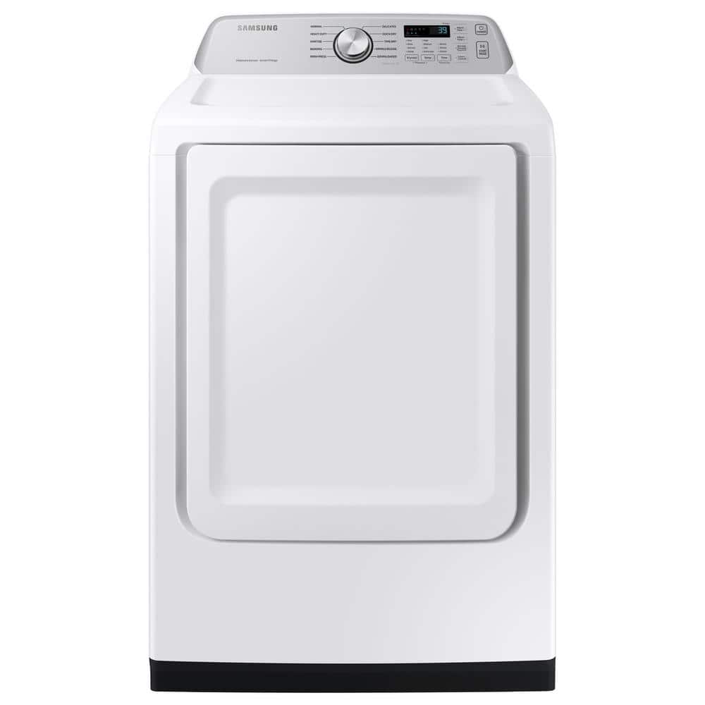 Samsung 7.4 cu. ft. Vented Front Load Smart Electric Dryer with Sensor Dry in White