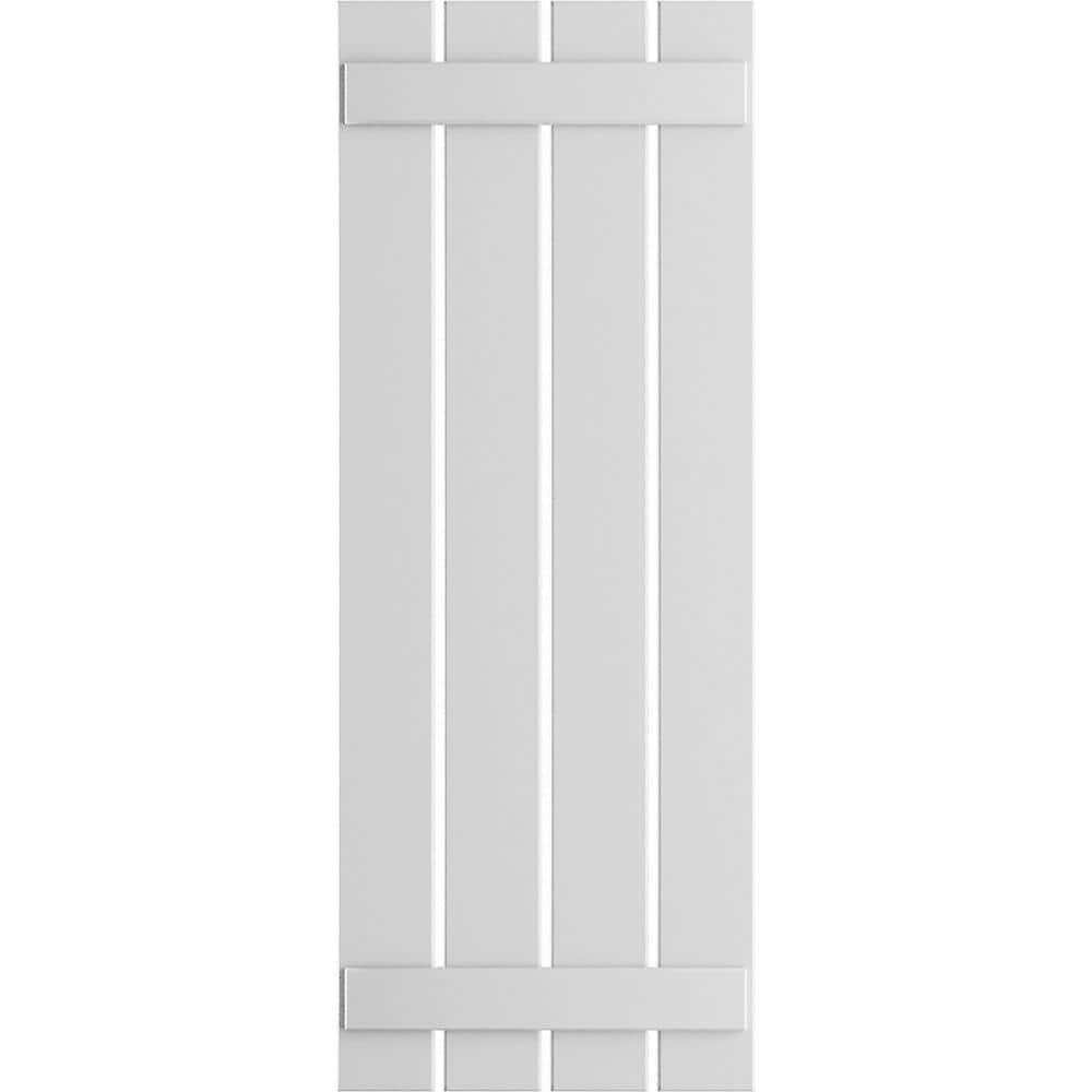 Ekena Millwork 23 in. x 54 in. True Fit PVC Four Board Spaced Board and