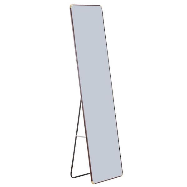 Unbranded High-Quality 4th Generation Brown 16.5 in. W x 60 in. H Rectangle Glass Full Length Mirror