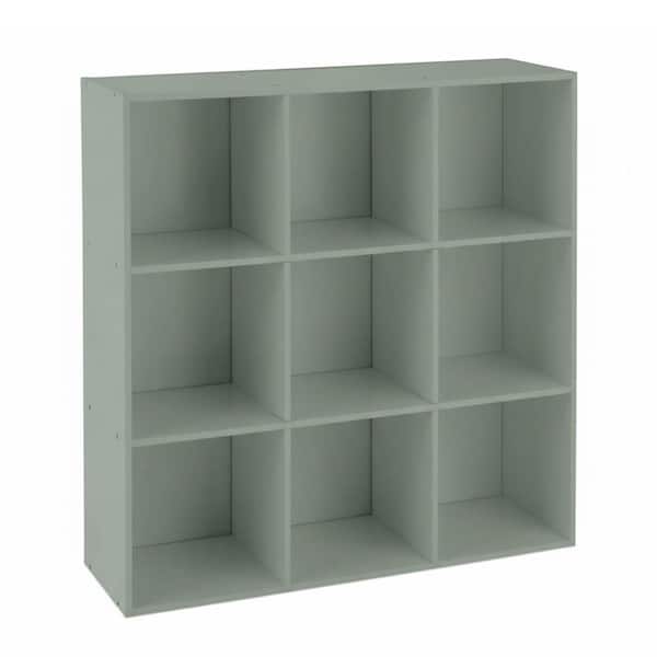36 in. H x 36 in. W x 11.5 in. D  Sage Wood 9- Cube Organizer
