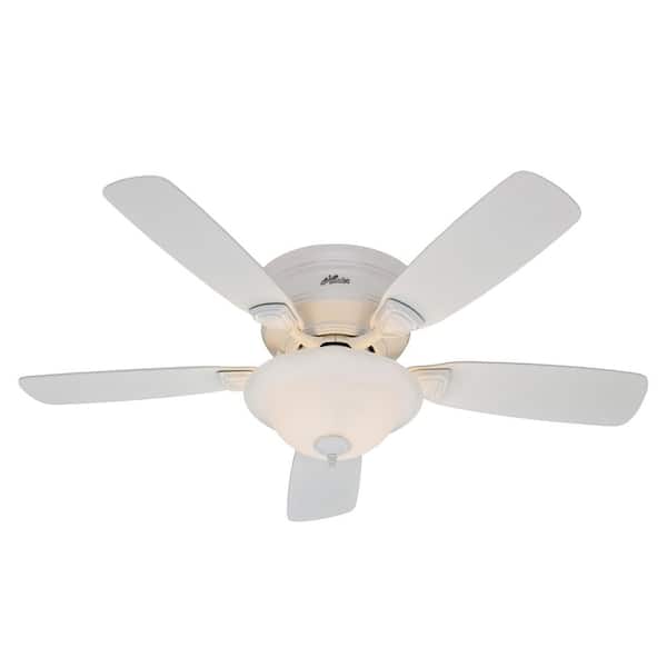 White for sale online Hunter 52062 48" Indoor Ceiling Fan with LED Light 