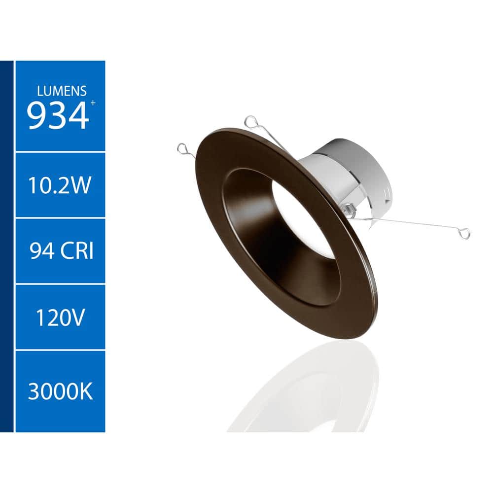 Modern 7.4" Oil-Rubbed Bronze Dimmable LED Recessed Downlight