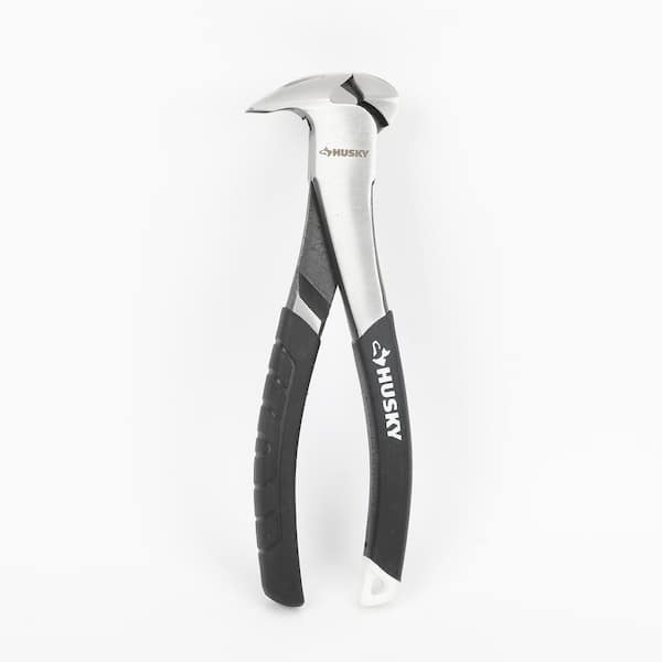 Husky 7 in. End-Nipper Cutting Pliers with Hammer Head