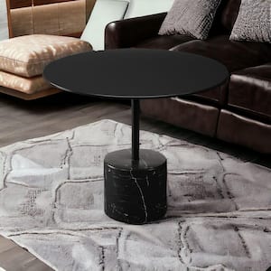 17.3 in. Gray Round Metal Coffee Table