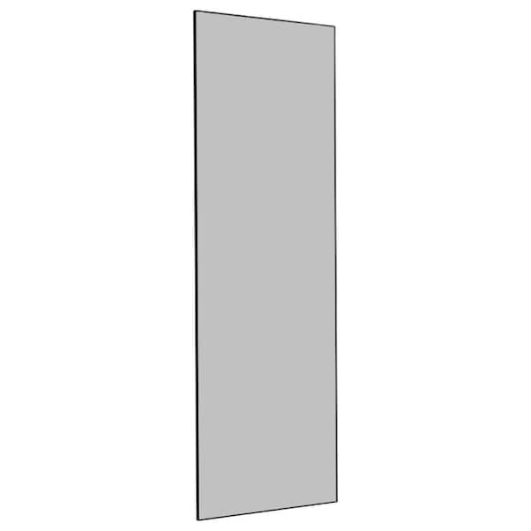Unbranded Black 16 in. W x 59 in. H Farmhose Rectangle Glass Framed Mirror Wall Mirror Wall Decor Mirror