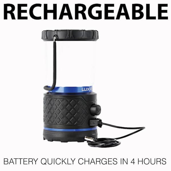 Rechargeable Dual Battery 360° Rugged LED Lantern with Diffused Lens, Power Bank and TackGrip