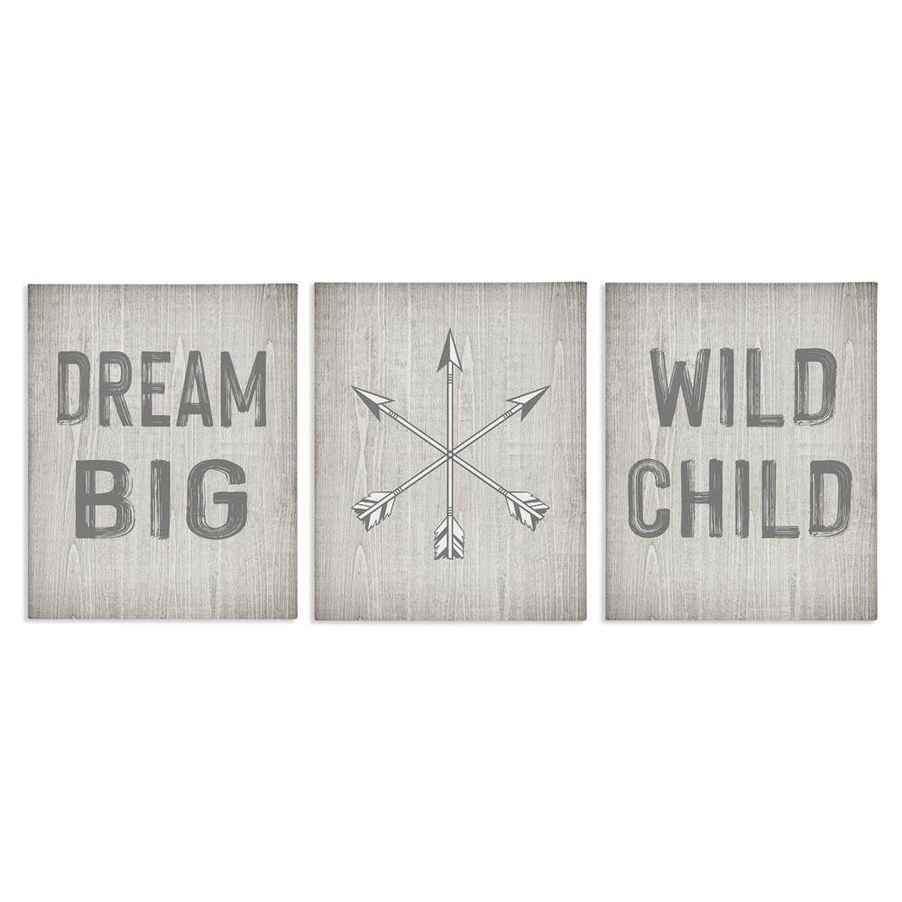 Dream Big Boho Arrows by Ashley Calhoun 3 Pieces Unframed Typography Graphic Art Print 14 in. x 11 in. price history on PriceWatchPro