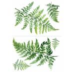 Green Watercolor Fern Peel and Stick Giant Wall Decals