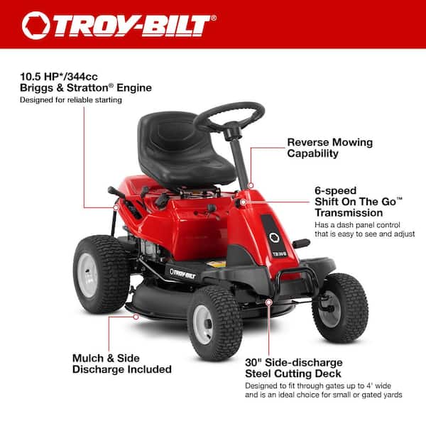 Troy-Bilt 10.5 HP 30 in. Riding Lawn Mower