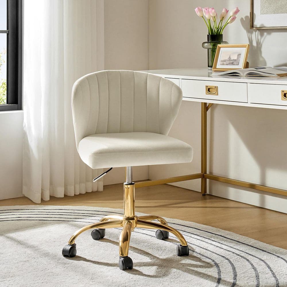 JAYDEN CREATION Ilia Modern Velvet up to 35 in. Swivel Adjustable