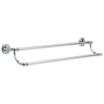 Silverton 24 in. Double Towel Bar in Polished Chrome