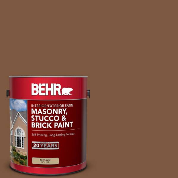 BEHR 1 gal. #SC-110 Chestnut Satin Interior/Exterior Masonry, Stucco and Brick Paint