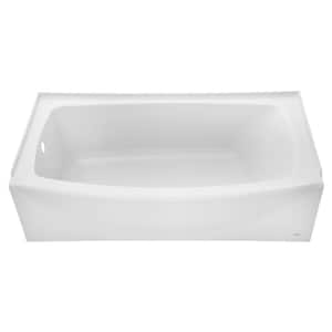 Ovation 60 in. x 30 in. Soaking Bathtub with Left Hand Drain in Arctic White
