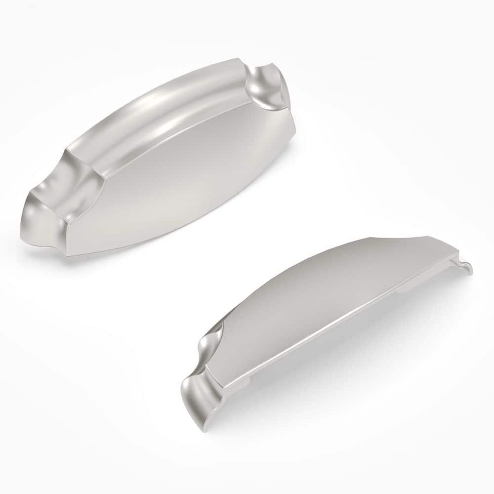 Veranda 3 in. (76 mm) and 3-3/4 in. (96 mm) Satin Nickel Drawer Cup Pull (10-Pack) price history on PriceWatchPro