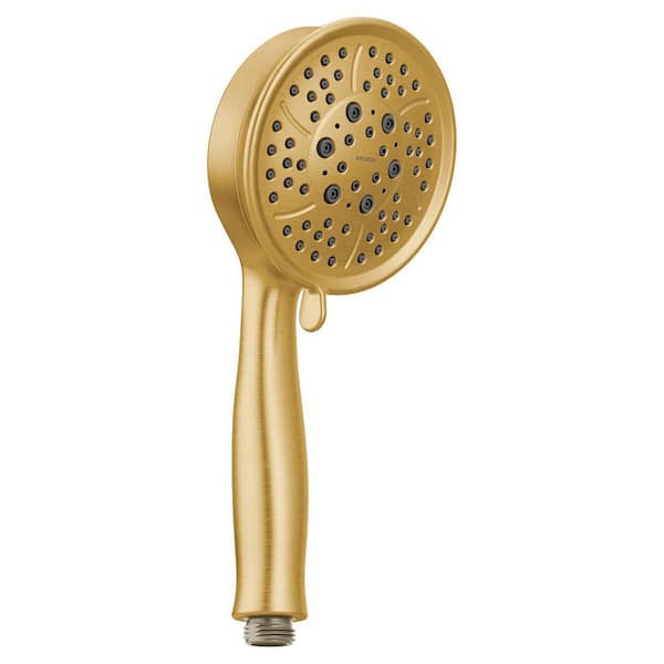 4-Spray Freestanding Handheld Shower Head 1.75 GPM in Brushed Gold