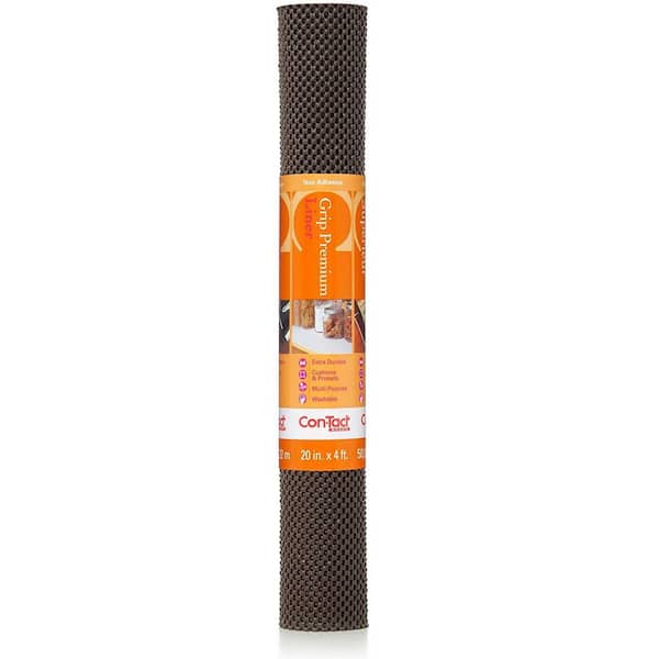 Con-Tact Premium Grip 20 in. x 4 ft. Chocolate Non-Adhesive Shelf Liner (Set of 6)