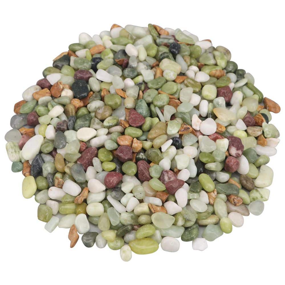 Decorative Pee Rocks .N/A 0.013 cu. ft. Green Decorative Pebbles Stones Landscaping ...
