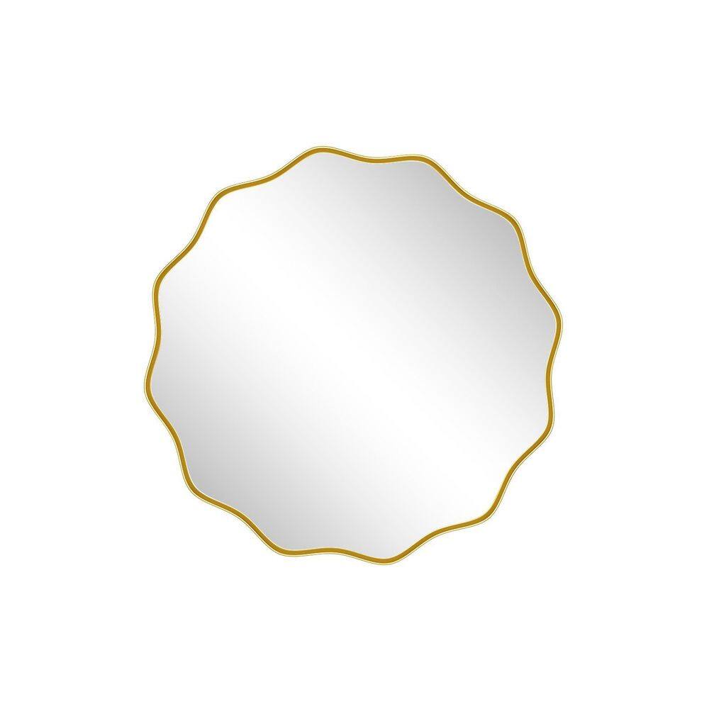Gold 30 in. W x 30 in. H Round Modern Aluminum Alloy Deep Framed with Decorative Border Wall Mirror price history on PriceWatchPro