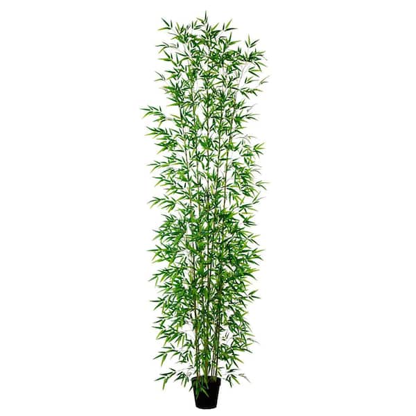 Nearly Natural 12 ft. Artificial Green Bamboo Tree