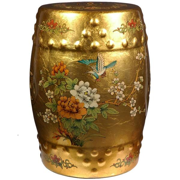 Oriental Furniture Gold Accent Ottoman