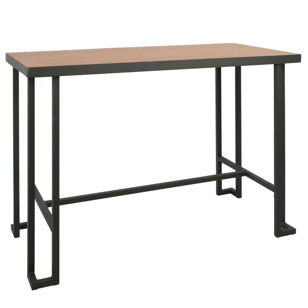 Rustic Farmhouse 24'' Grey-Brown Reclaimed Wood Counter Table