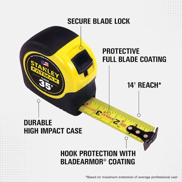 IDEAL® Mag-Tape™ 35-238 Magnetic Measuring Tape, 30 ft Blade Length