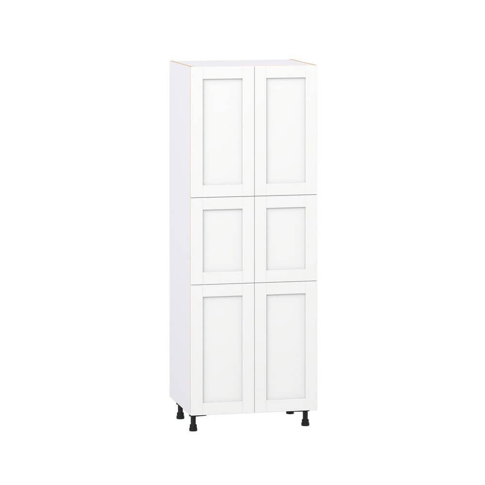 Milton 30 in. W x 24 in. D x 84.5 in. H Assembled Shaker Pantry Kitchen Cabinet in Bright White with 5-Shelves price history on PriceWatchPro