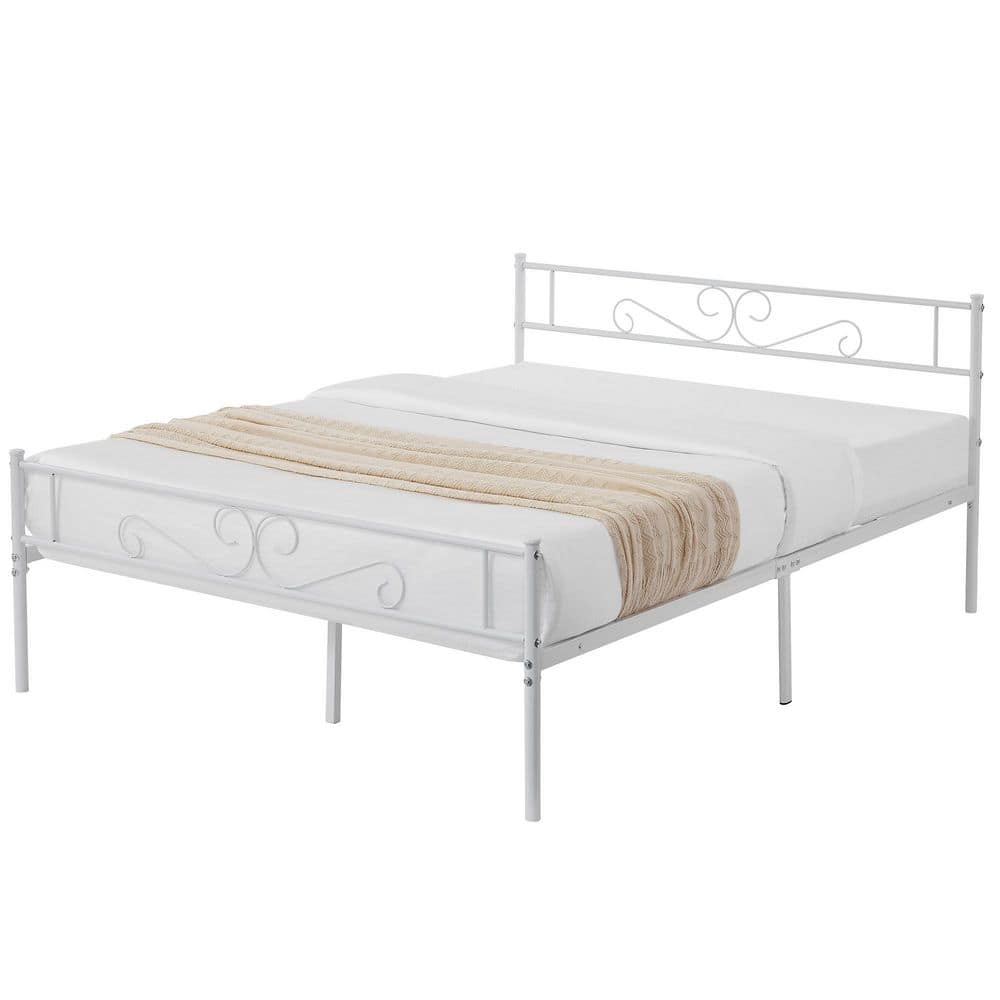 Victorian Queen Bed Frame White Metal - rated 4.875 stars from 8 reviews