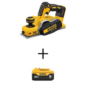 20V MAX Cordless Brushless 3-1/4 in. Planer and (1) 20V MAX Premium Lithium-Ion 5.0Ah Battery