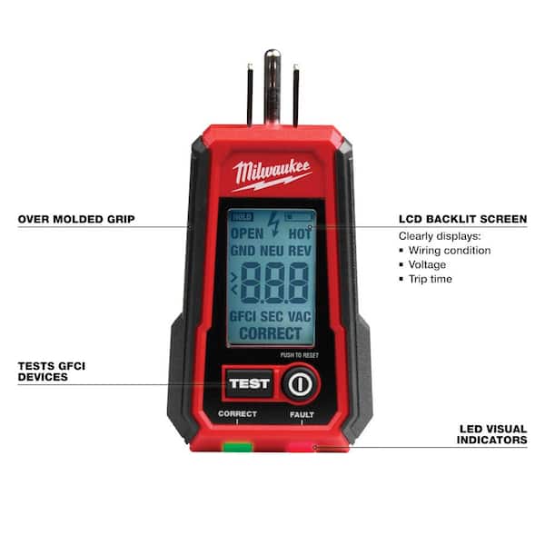 Milwaukee - Digital GFCI Receptacle Tester