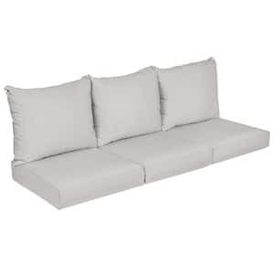 27 in. x 29 in. x 5 in. (6-Piece) Deep Seating Outdoor Couch Cushion in Sunbrella Essential Flax