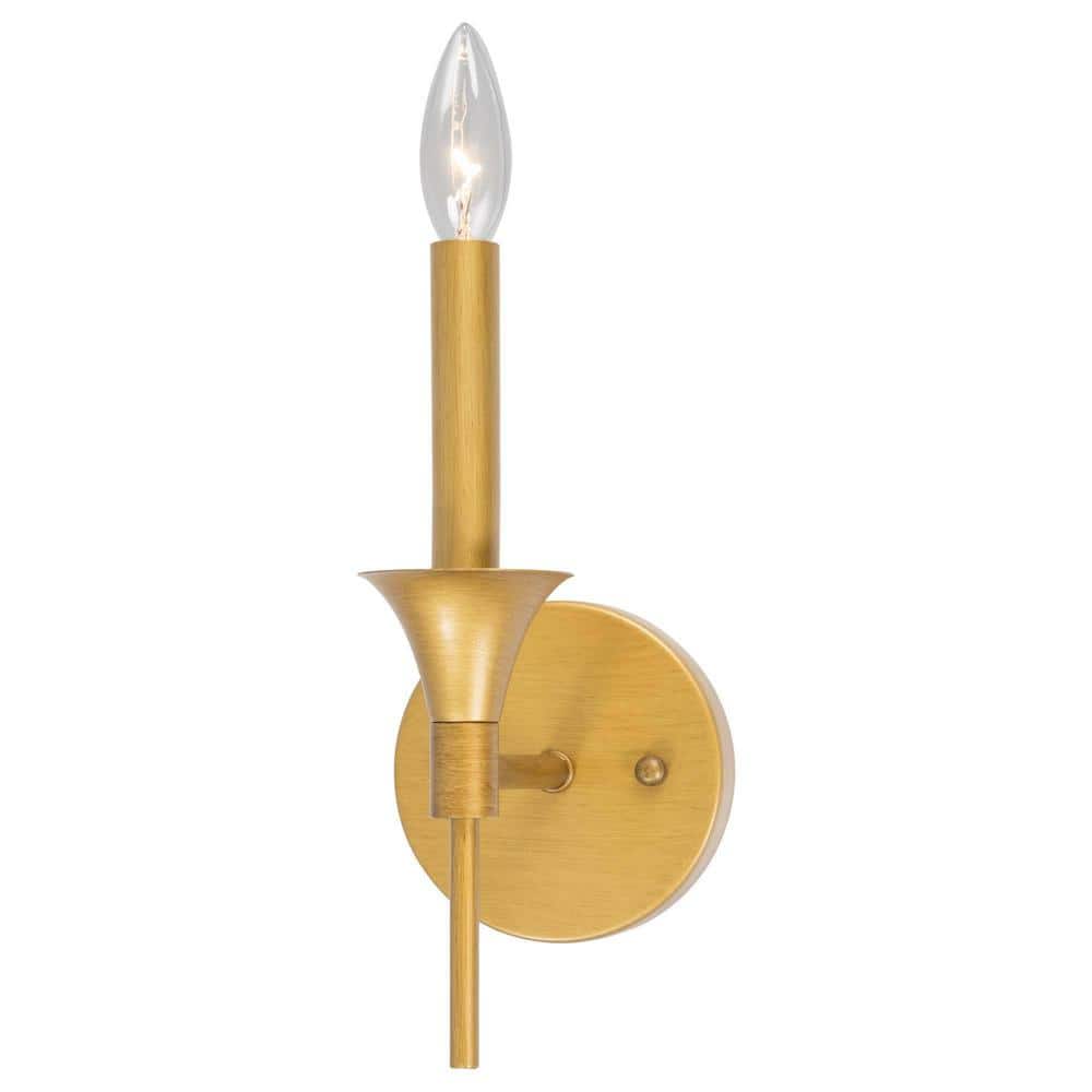 4.7 in. 1-Light Vintage Gold Wall Sconce