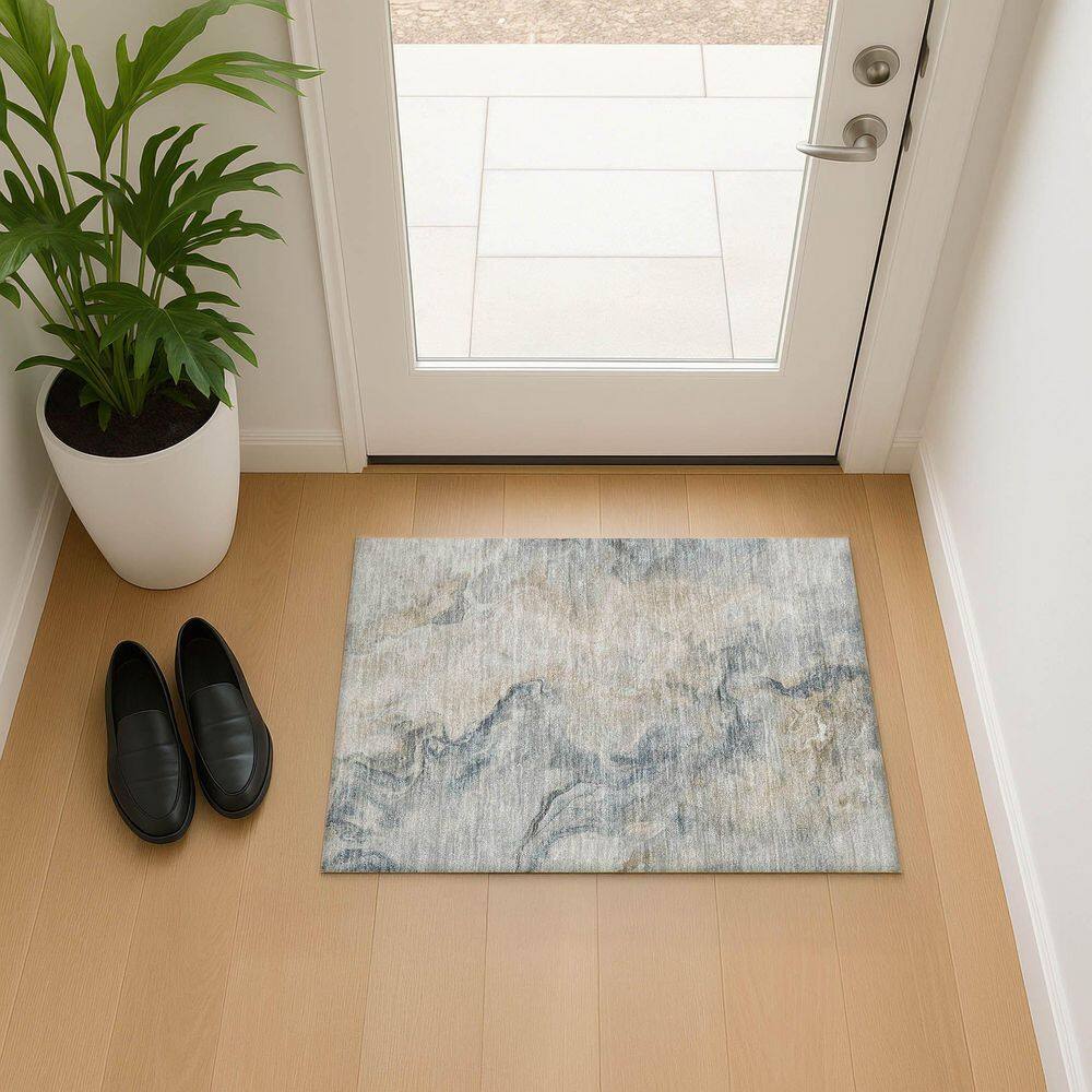 Mayfield Premium Machine Washable Abstract AMF1680 Beige 2 ft. x 3 ft. Area Rug price history on PriceWatchPro