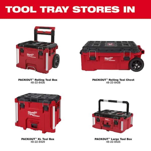 Milwaukee - PACKOUT Tool Tray with Quick Adjust Dividers