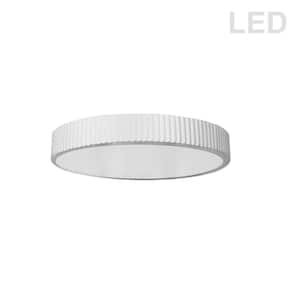 Nabisco 2.5 in. 1-Light Matte White LED Flush Mount