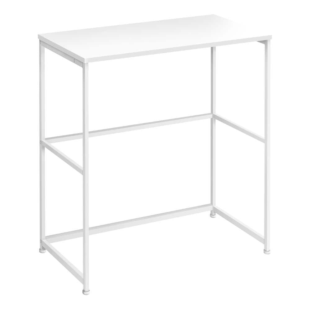 40 in. L x 19 in. W x 30 in. H White Laminate Modern Industrial Computer Desk with White Metal Legs, Compact price history on PriceWatchPro