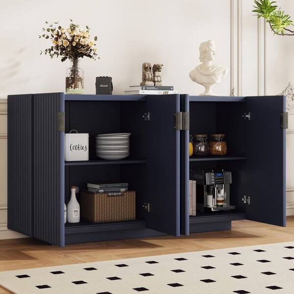 Boosicavelly Antique Navy Blue MDF 60 in. Sideboard with