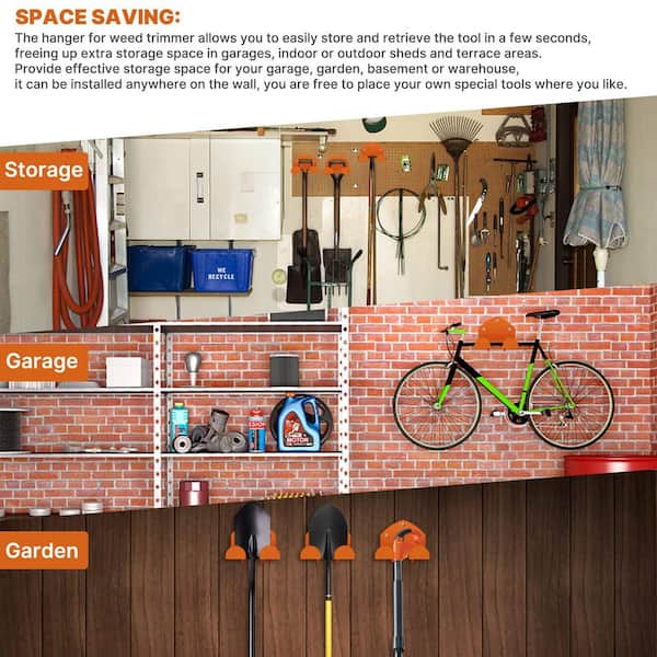 NVNOO Garage Organizer Wall Hanger, Garden Tool Rack for Grass