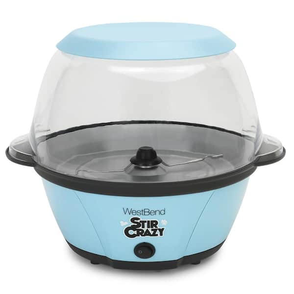 West Bend 850-Watt 6 oz. Blue Stir Crazy Stirring Oil Popcorn Machine